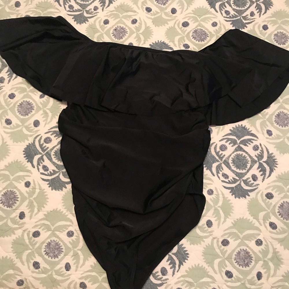 Black maternity bathing suit